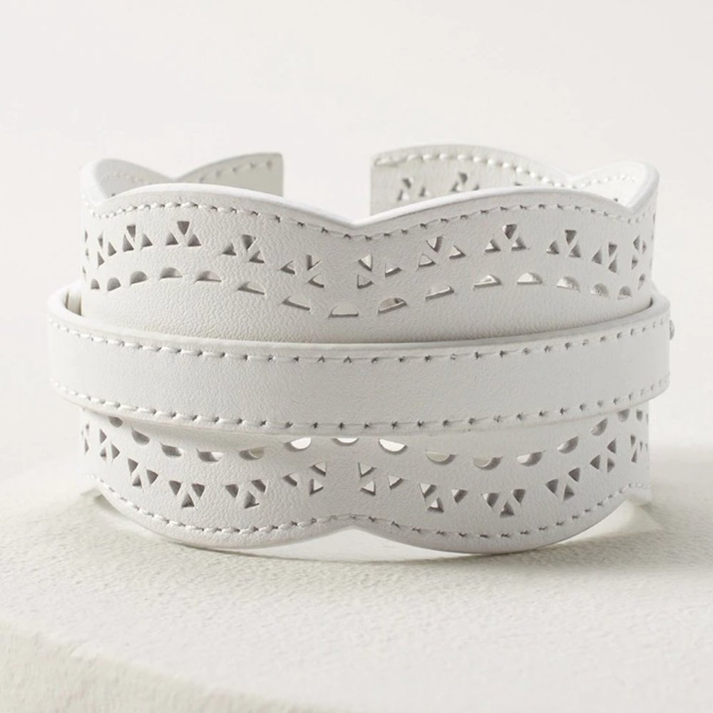 WHBM Cutout GENUINE Leather Cuff Bracelet